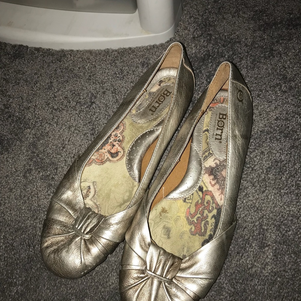 Gold flats size 9